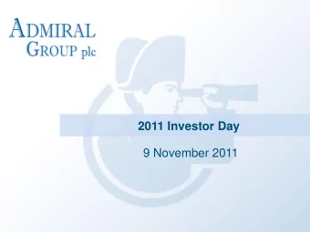 2011 Investor Day  9 November 2011  Todays agenda   IMS  Henry Engelhardt   UK