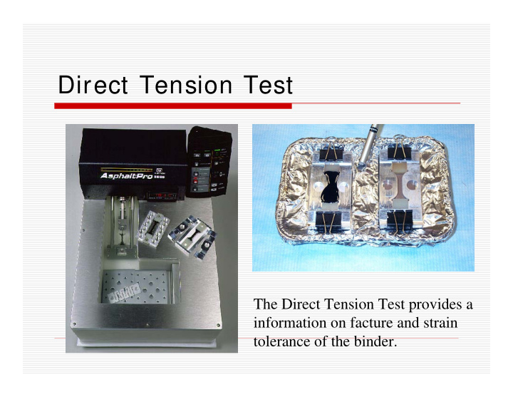 direct tension test