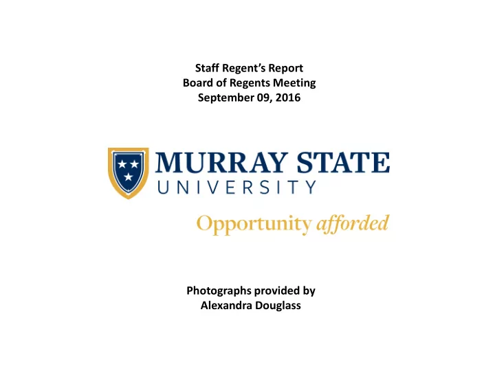 staff regent s report board of regents meeting september
