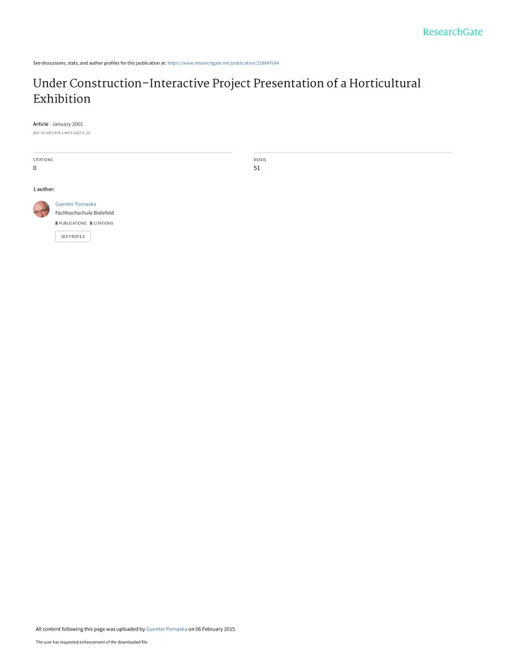 under construction interactive project presentation of a