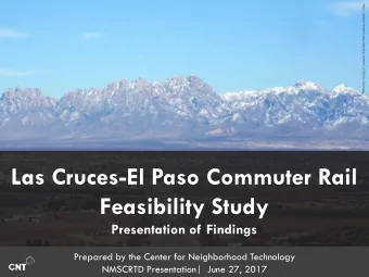Feasibility Study  Presentation of Findings  Prepared by the Center for Neighborhood Technology