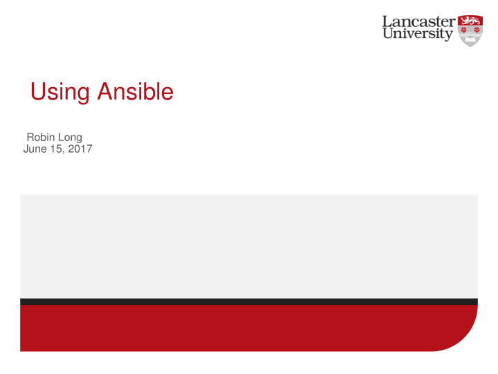 using ansible