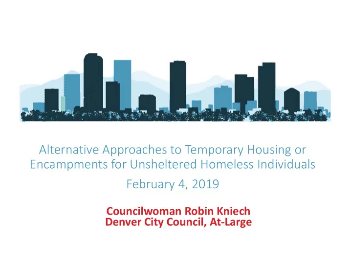 alternative approaches to temporary housing or
