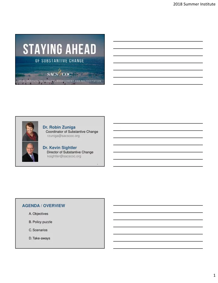 2018 summer institute