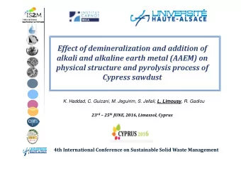 Effect of demineralization and addition of alkali and alkaline earth metal (AAEM) on physical