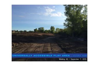 VICTORIA PARK  M e e t i n g  A g e n d a  Project Manager:  Alice Messer | Cheeneng Yang  U n i v