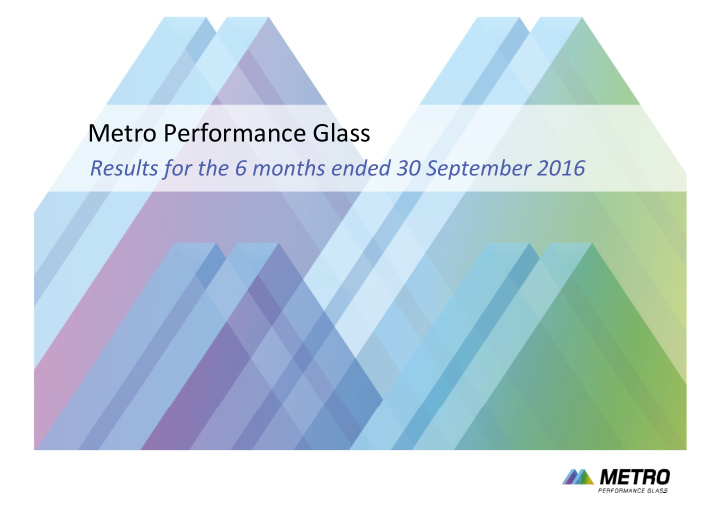 metro performance glass