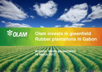 Analyst / Media presentation  19 March 2012  Building Relevant Scale : Delivering the Olam Strategy