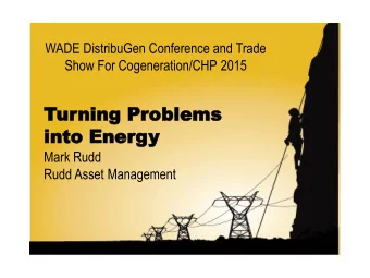 WADE DistribuGen Conference and Trade  Show For Cogeneration/CHP 2015  Tur  urning  ning Pr