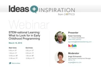 STEM-sensa*onal  Learning:  What    to  Look  for  in  Early