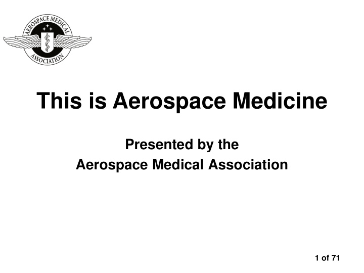 this is aerospace medicine