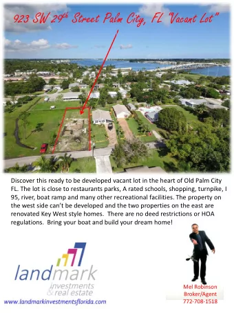 923 SW 29 th Street Palm City, FL Vacant Lot  Street Palm City, FL Vacant Lot  Discover