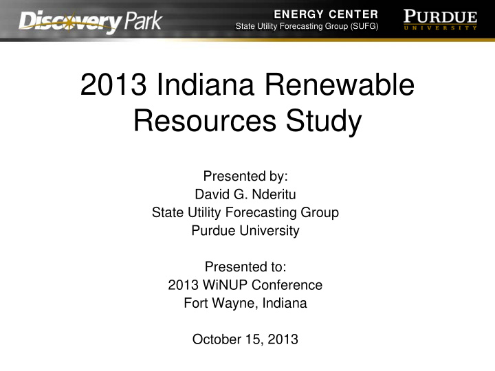 2013 indiana renewable resources study