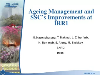 SSC  s Improvements at  IRR1  N. Hazenshprung, T. Makmal, L. Zilberfarb,  K. Ben-meir, S. Alony,