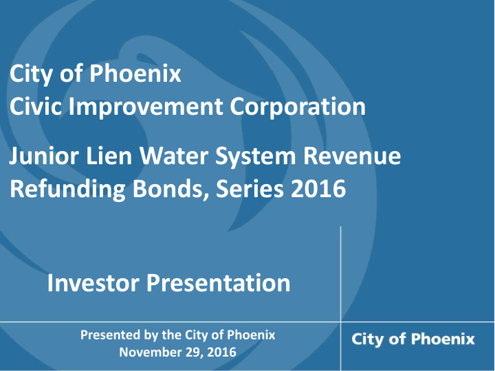 city of phoenix civic improvement corporation
