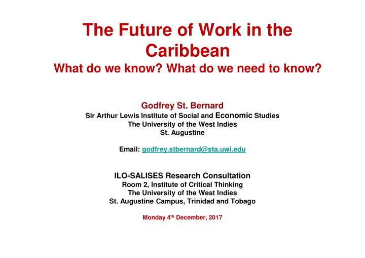 the future of work in the caribbean