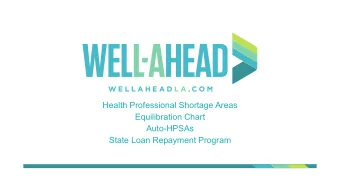 Health Professional Shortage Areas  Equilibration Chart  Auto-HPSAs  State Loan Repayment Program