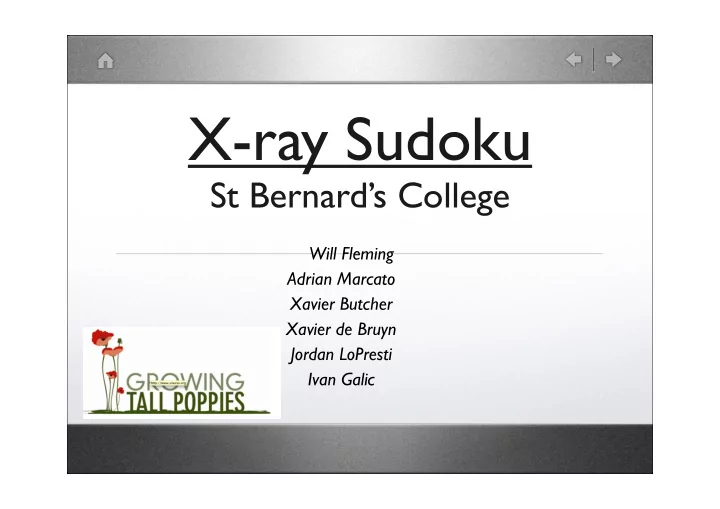 x ray sudoku
