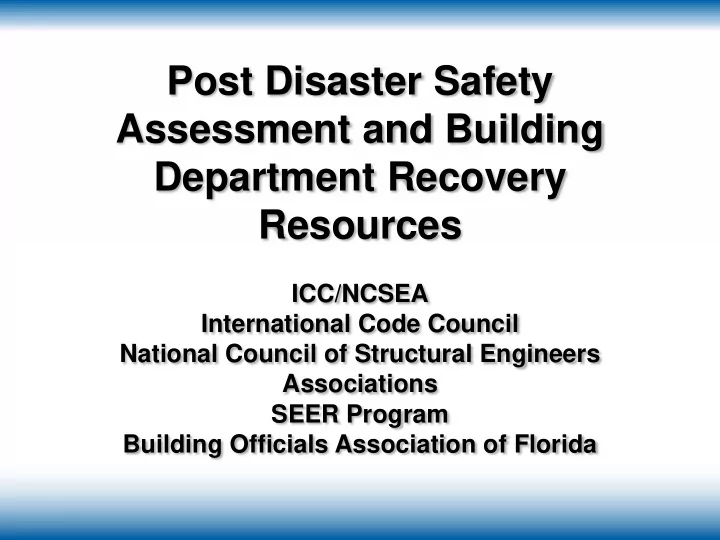 assessment and building