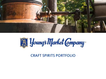 CRAFT SPIRITS PORTFOLIO  Vodka  Aylesbury Duck  86 Co.  Berkshire Mountain  Bootlegger
