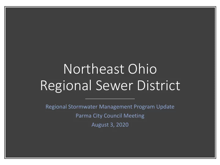 regional sewer district