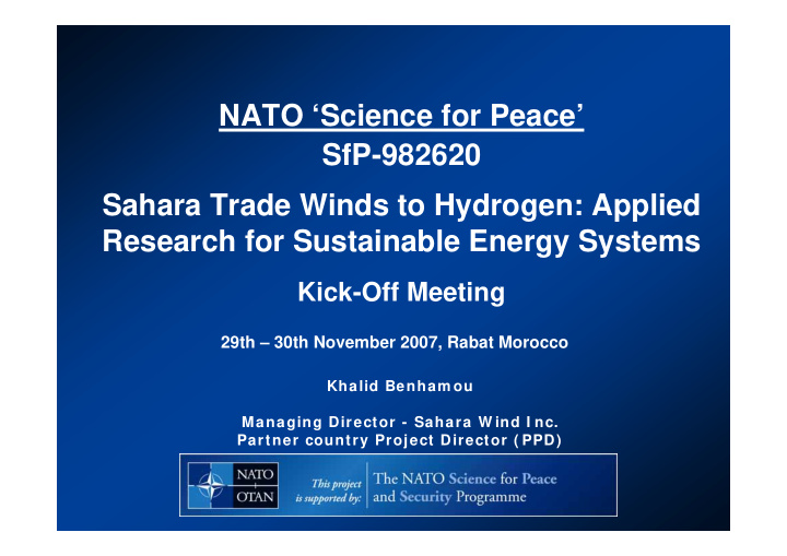 nato science for peace sfp 982620 sahara trade winds to