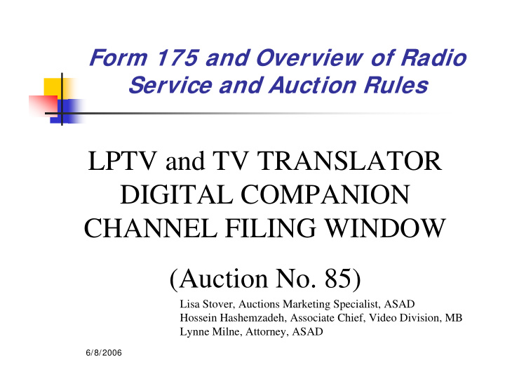 lptv and tv translator digital companion channel filing