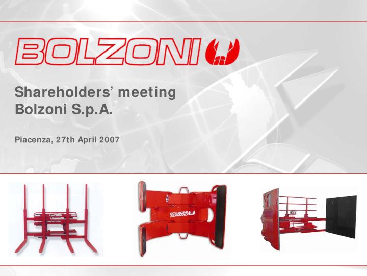 shareholders meeting bolzoni s p a