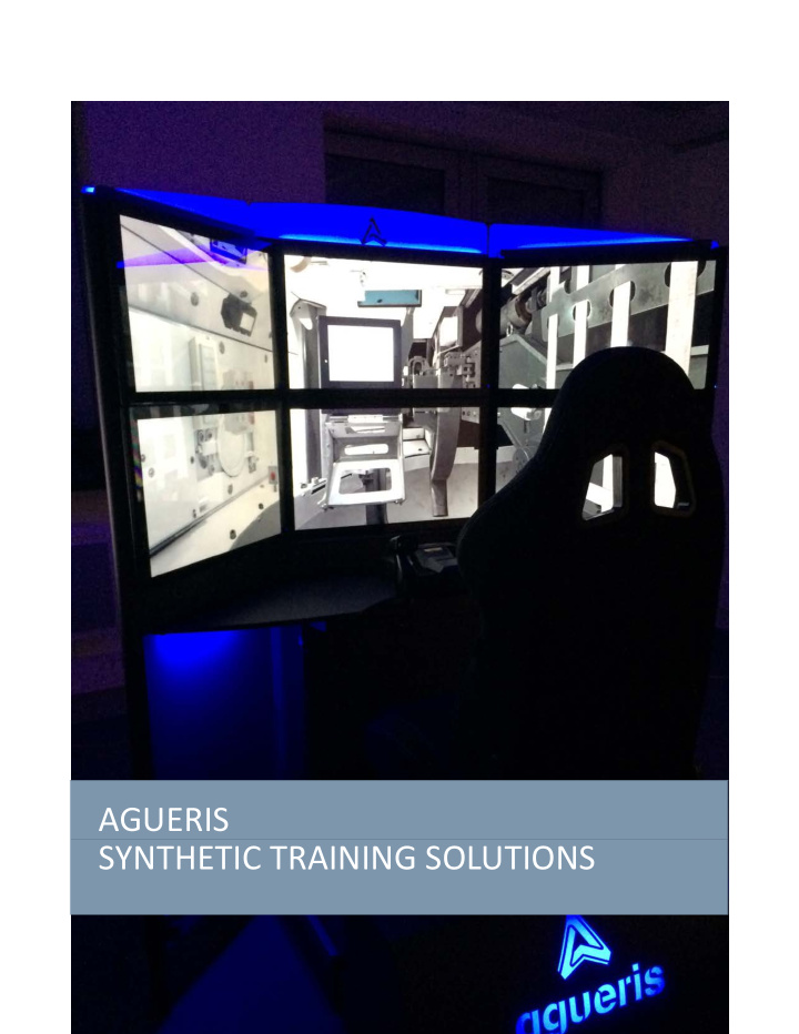 agueris synthetic training solutions agueris company and