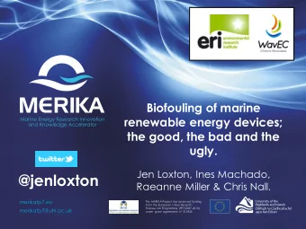 @jenloxton  Raeanne Miller &amp; Chris Nall.  merikafp7.eu  The MERIKA Project has received funding
