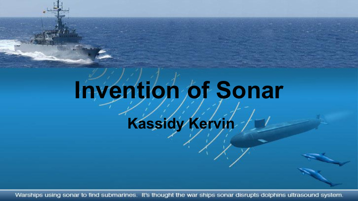 invention of sonar