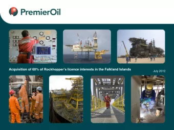 Acquisition of 60% of Rockhoppers licence interests in the Falkland Islands  July 2012  Forward