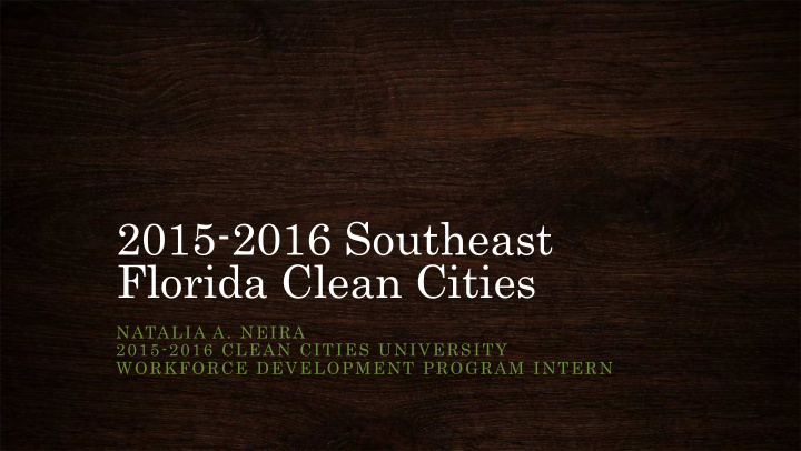 2015 2016 southeast florida clean cities