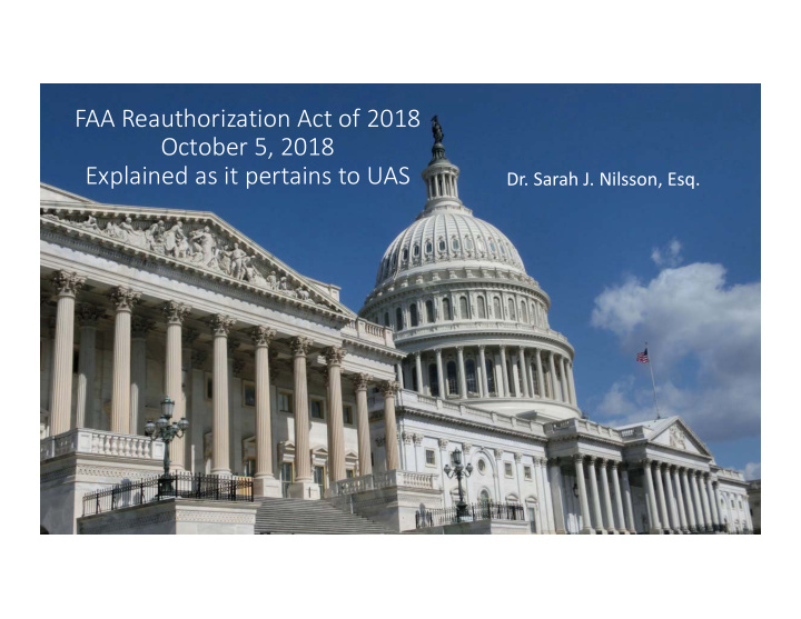 faa reauthorization act of 2018 october 5 2018 explained
