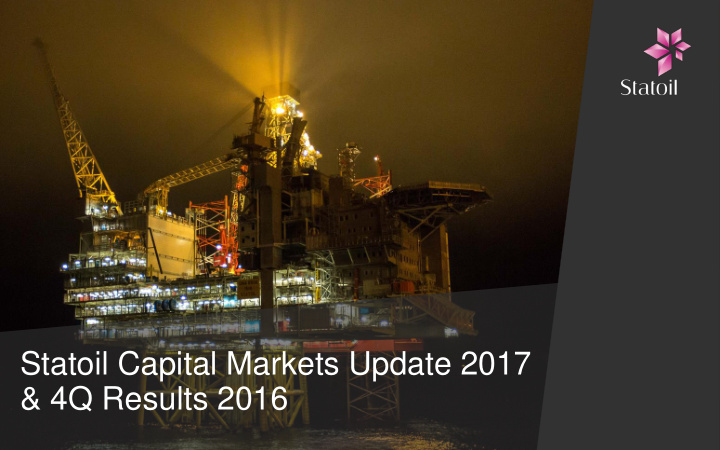 statoil capital markets update 2017