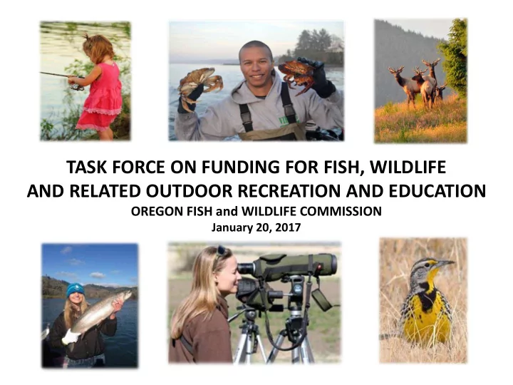task force on funding for fish wildlife and related
