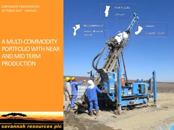 PRODUCTION  LITHIUM  MINERAL SANDS  INVESTMENT  2  Disclaimer  CORPORATE  CORPORATE  The