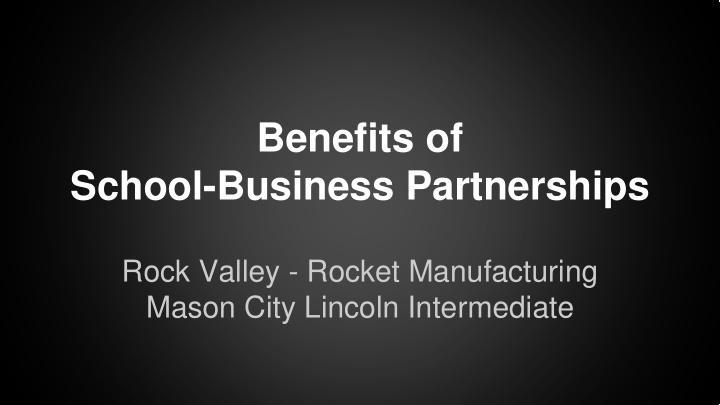 benefits of school business partnerships