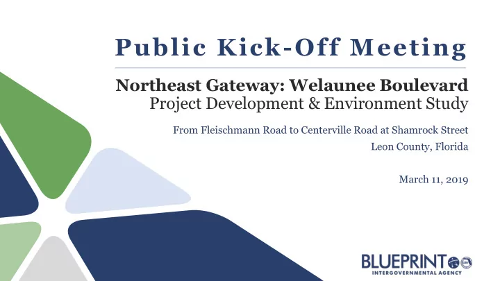 public kick off meeting