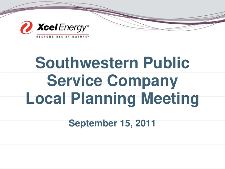 southwestern public service company local planning meeting
