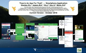 Theres An App For That!! -- Smartphone Application Shockey, W.L. 1 ; Jazaery, M.A. 2 ; Wu,J. 3 ;