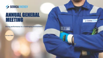 ANNUAL  UAL GE  GENERAL  ERAL  MEETI  TING  NG  Strong performance in a challenging environment  25