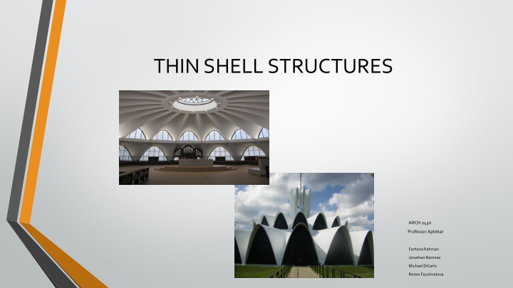 thin shell structures