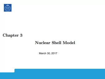 March 30, 2017  Checklist  Review what will learned so far  Single particle Hamiltonian: