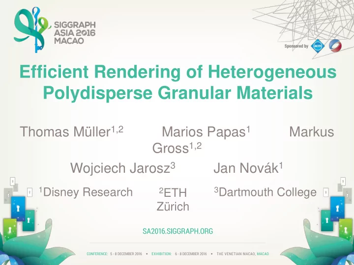 efficient rendering of heterogeneous
