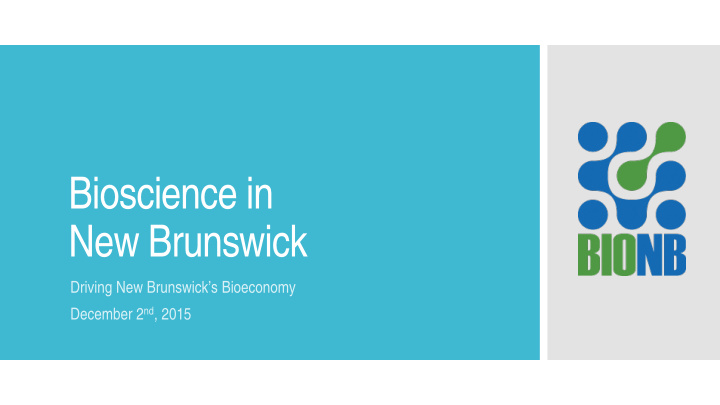 bioscience in new brunswick