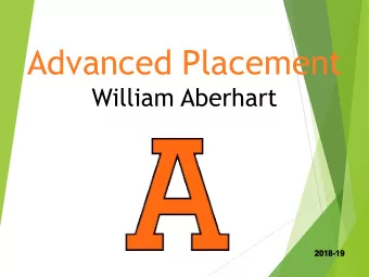 Advanced Placement  William Aberhart  2018-19  Advanced Placement  Coordinator  Luna Ng  Benefits