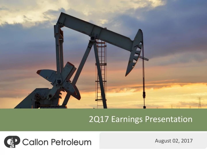 2q17 earnings presentation
