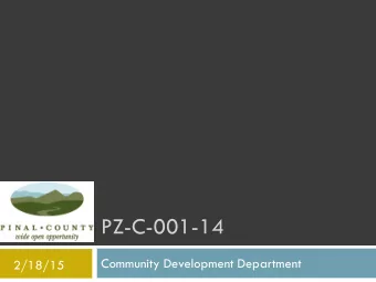 PZ-C-001-14  Community Development Department  2/18/15  PZ-C-001-14  Proposal:  Citizen