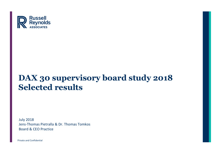 dax 30 supervisory board study 2018 selected results